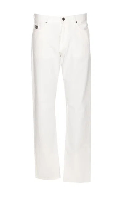 Versace Medusa Beggie Jeans In White