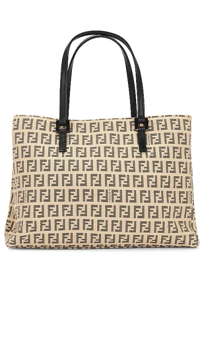 Fwrd Renew Fendi Zucchino Tote Bag In Gold