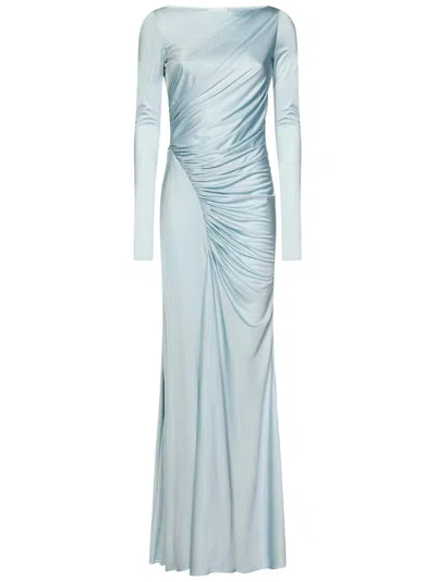 Givenchy Evening Draped Dress In Green