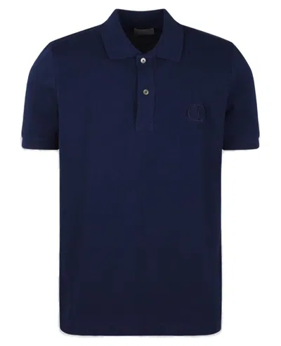 Dior Homme Cd Icon Embroidery Polo Shirt In Blue