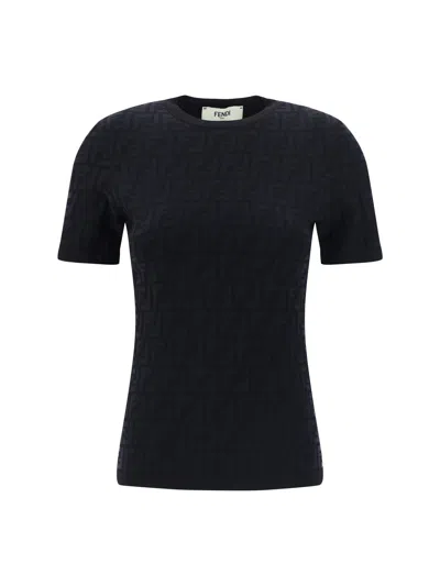 Fendi T-shirt In Black