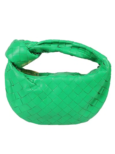 Bottega Veneta Woman Jodie Woman Green Handbags In Parakeet-gold