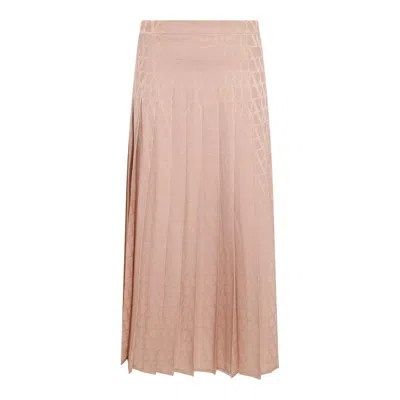 Valentino Pink Silk Skirt