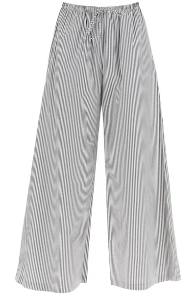 By Malene Birger Striped Pisca Palazzo Pants In Blue,white