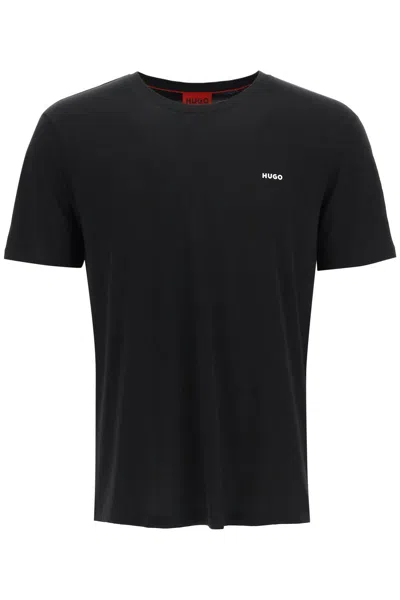 Hugo Logo Crew-neck T-shirt In Black 001