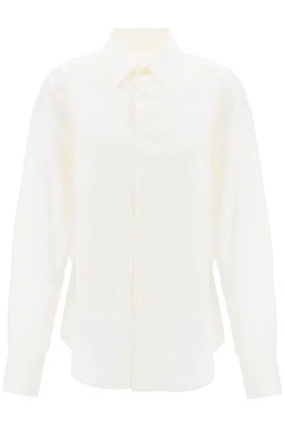 Mm6 Maison Margiela Camicia Con Cut Out In White