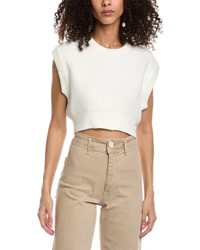 Emmie Rose Cropped Pullover In White