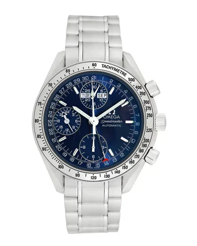 Omega Men's Speedmaster Day-date Watch, Circa 1990s (authentic ) In Blue