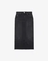 Isabel Marant Black Julicia Denim Midi Skirt In Grey
