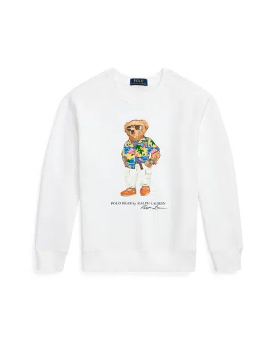 Polo Ralph Lauren Kids' Polo Bear Cotton-blend Sweatshirt In White