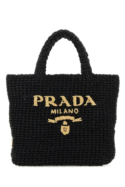 Prada Black Raffia Handbag Women