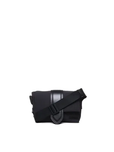 Jacquemus Le Petit Messenger Bambino Bag Woman Black In Nylon