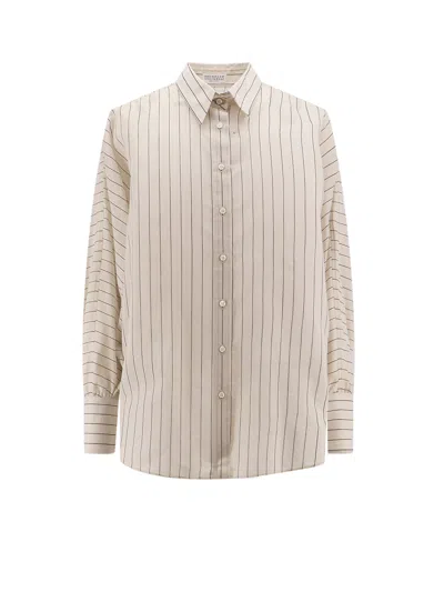 Brunello Cucinelli Shirt In Dull Beige