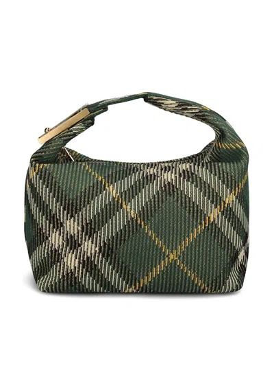 Burberry Medium Peg Check-pattern Tote Bag In Default Title