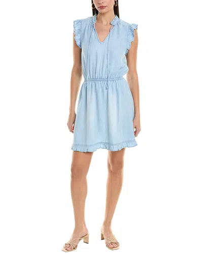 Bella Dahl Ruffle Sleeve Mini Dress In Blue