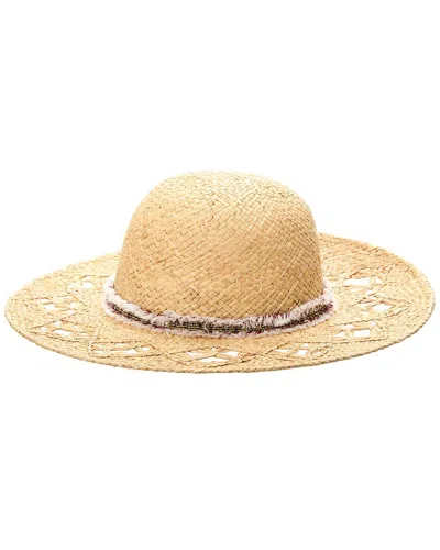 Surell Accessories Raffia Sun Hat In Brown