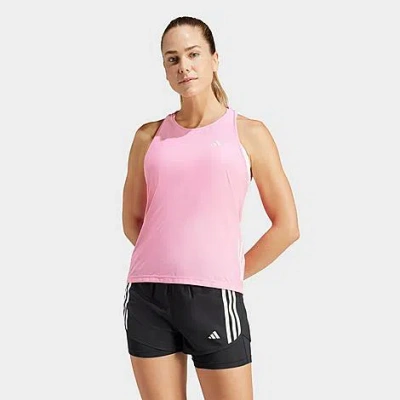Adidas Originals Own The Run Tank Top In Bliss Pink