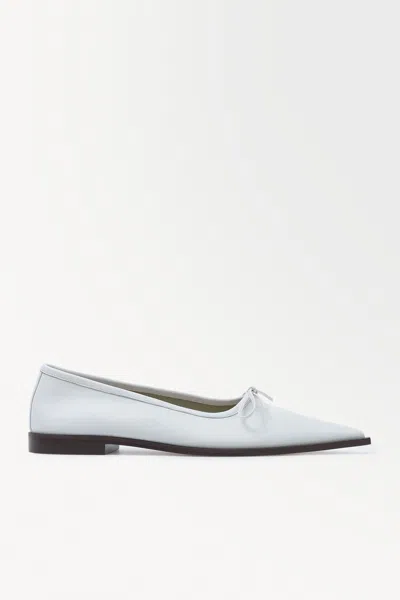 Cos The Leather Ballet Flats In White