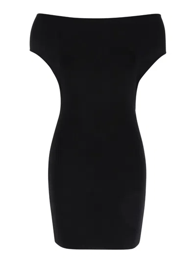 Jacquemus Black Mini Dress 'la Robe Cubista' In Viscose Woman