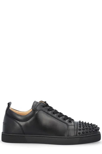 Christian Louboutin Louis Junior Spikes Sneakers In Black