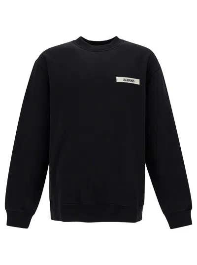 Jacquemus Le Sweatshirt Gros Grain In Black