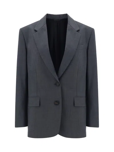 Brunello Cucinelli Blazer Jacket In Grey