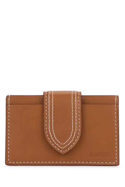 Jacquemus Tan 'le Porte Carte Bambino' Card Holder In Leather Brown