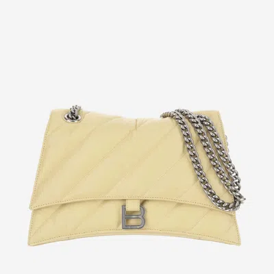 Balenciaga Medium Quilted Crush Chain Bag In Yellow