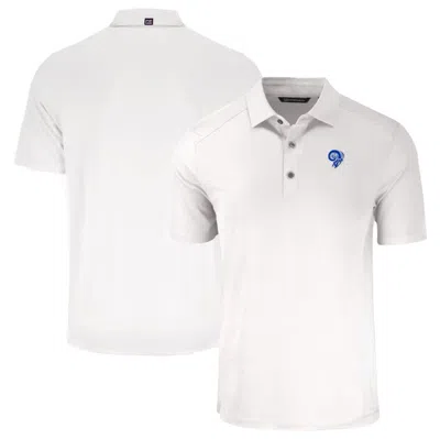 Cutter & Buck White Los Angeles Rams Throwback Big & Tall Forge Eco Stretch Recycled Polo