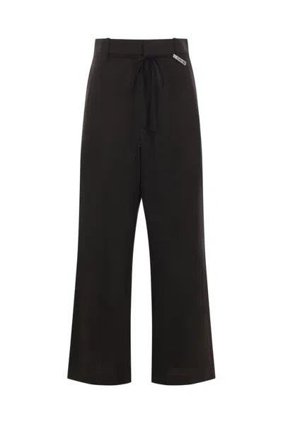 Miharayasuhiro Maison Mihara Yasuhiro Wide Leg Drawstring Pants In Black