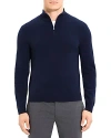 Theory Men's Hilles Cashmere Quarter-zip Sweater In Baltic