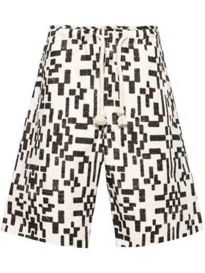 Marant Pelian Cotton Bermuda Shorts In Black  