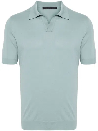 Tagliatore Knitted Polo Shirt In Green