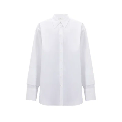 Bite Studios Point-collar Organic-silk Shirt In White