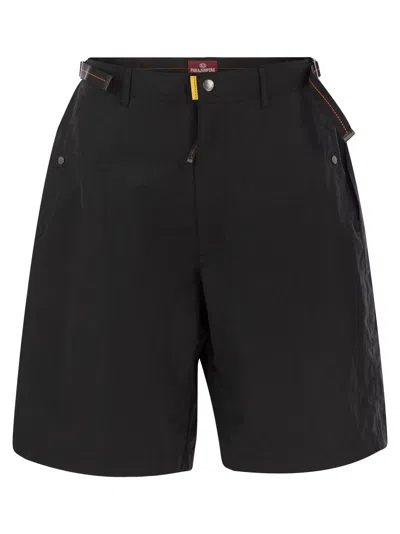 Parajumpers Ivan - Nylon Poplin Short Trousers In Black