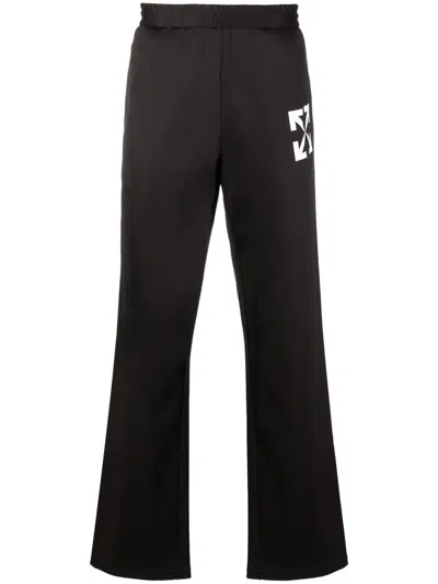Off-white Track Trousers In Black White