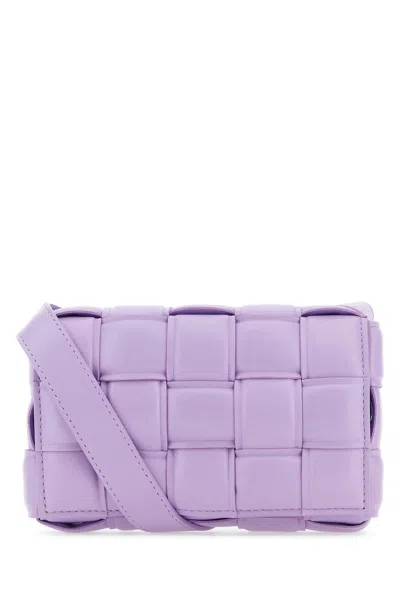 Bottega Veneta Woman Lilac Nappa Leather Small Padded Cassette Crossbody Bag In Default Title
