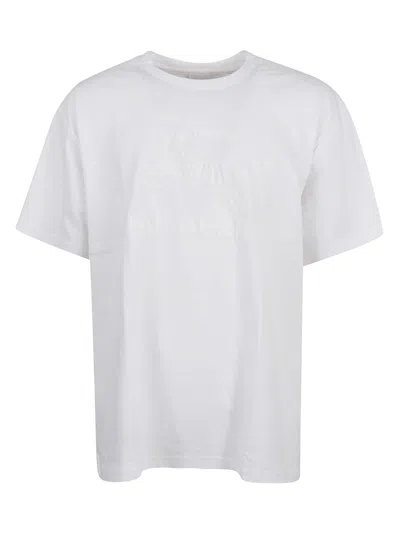 Burberry Logo Embossed T-shirt In White