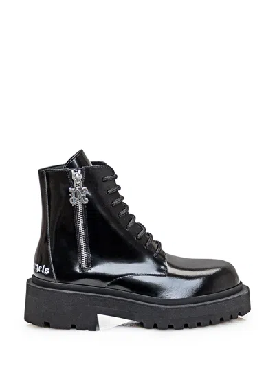 Palm Angels Combat Boots In Black