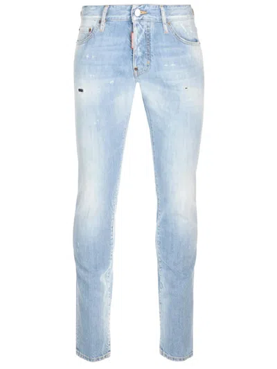 Dsquared2 Stretch Cotton Jeans In Denim