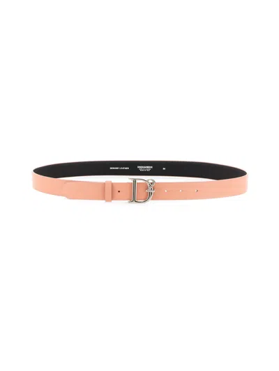 Dsquared2 Belt With Logo In Pink