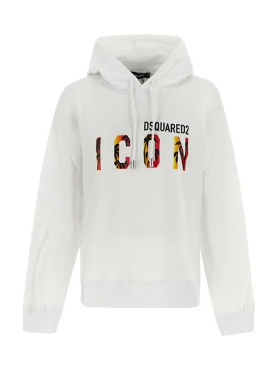 Dsquared2 Icon Sunset Hoodie In White