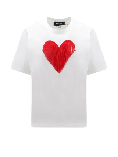 Dsquared2 D2 I Love You T-shirt In White