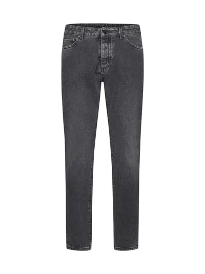 Palm Angels Straight Leg Jeans In Grey