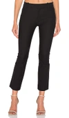 Derek Lam 10 Crosby Embroidery Detail Crop Stretch Cotton Pants In Black