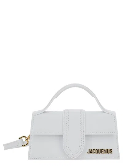 Jacquemus 'le Bambino' White Handbag With Removable Shoulder Strap In Leather Woman