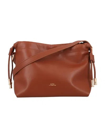 Apc A.p.c. Ninon Mini Bag In Brown