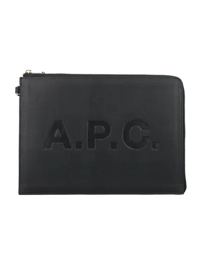 Apc A.p.c. Tablet Bag In Black