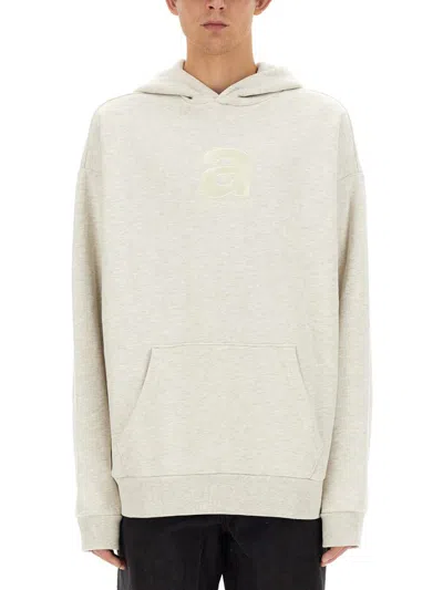 Awake Ny Sweatshirt With Logo In Grey