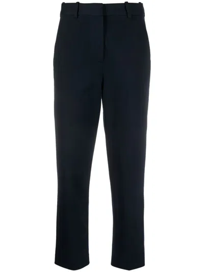 Circolo 1901 Cotton Cropped Trousers In Blue